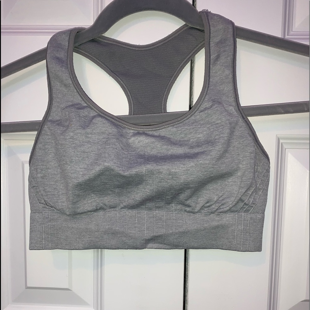 Grey sports bra